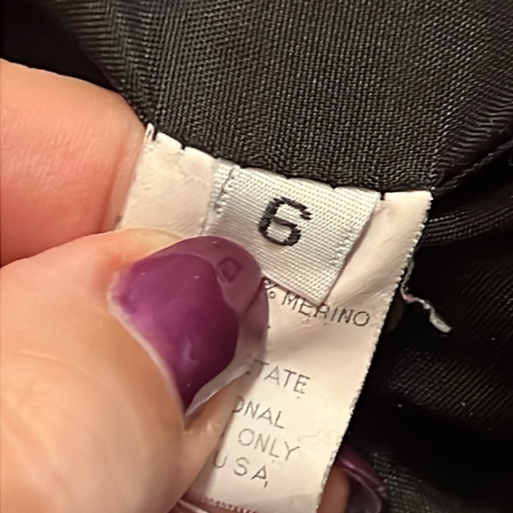 J.Percy Women’s 100% Merino Wool Black Double Breasted Peacoat sz 6 coat/jacket - Picture 8 of 8